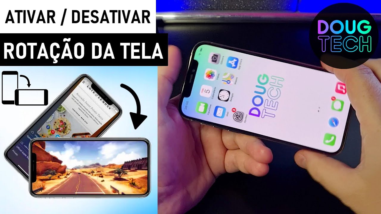 Como Ativar/Desativar a ROTAÇÃO da TELA no iPhone