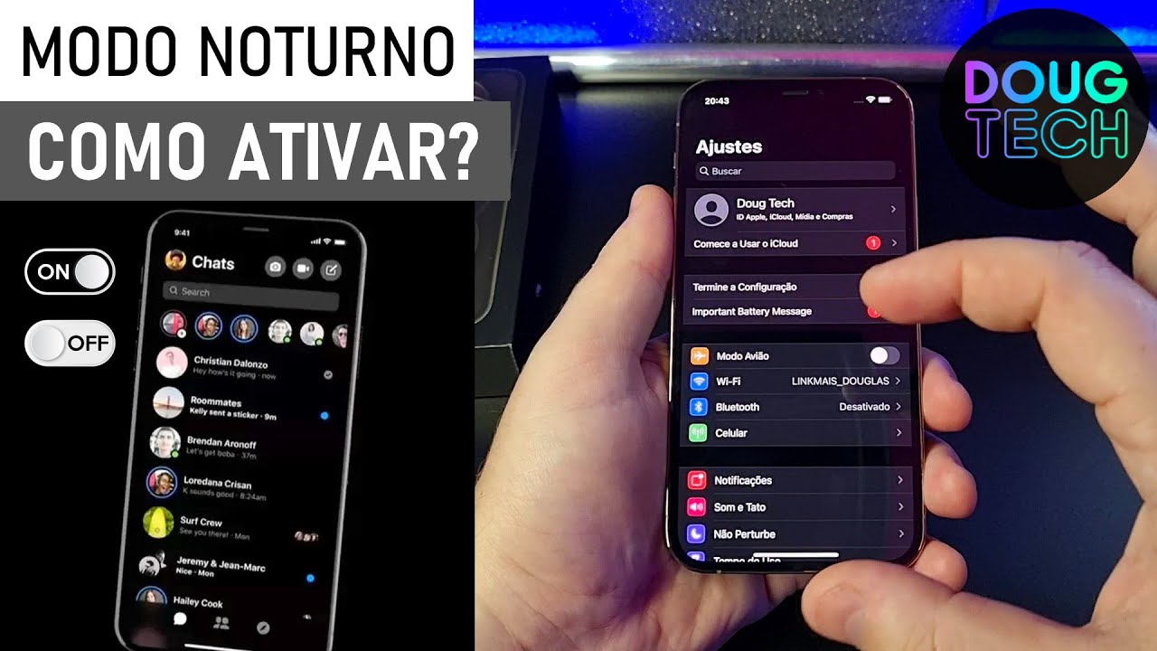 Como Ativar/Desativar o MODO ESCURO no iPhone