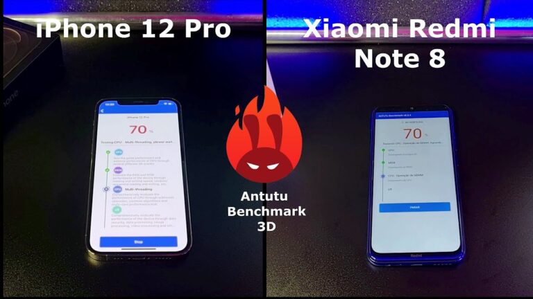 iPhone 12 Pro vs Xiaomi Redmi Note 8 – DUELO ANTUTU BENCHMARK 🚀