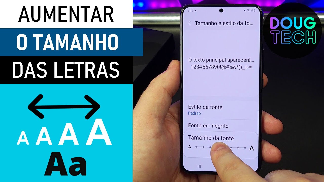 Como ajustar o TAMANHO das LETRAS no Samsung Galaxy