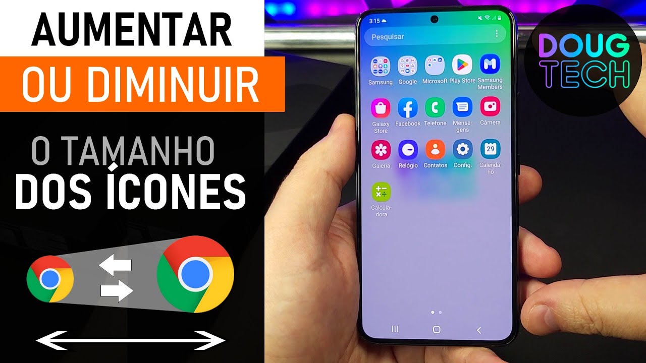 Como Aumentar/Diminuir os ÍCONES no Samsung Galaxy