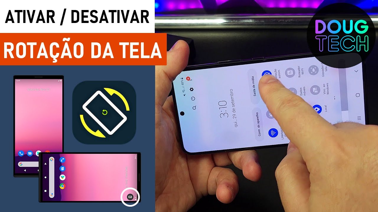 Como Ativar/Desativar a ROTAÇÃO da TELA no Samsung Galaxy