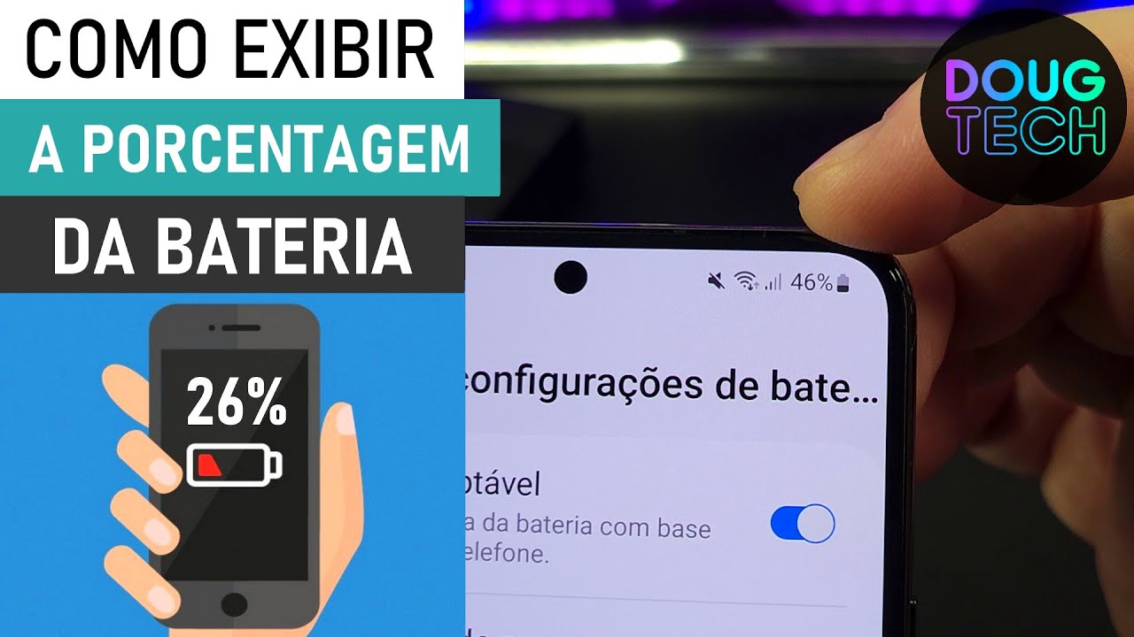 Como Exibir/Esconder a % da BATERIA no Samsung Galaxy