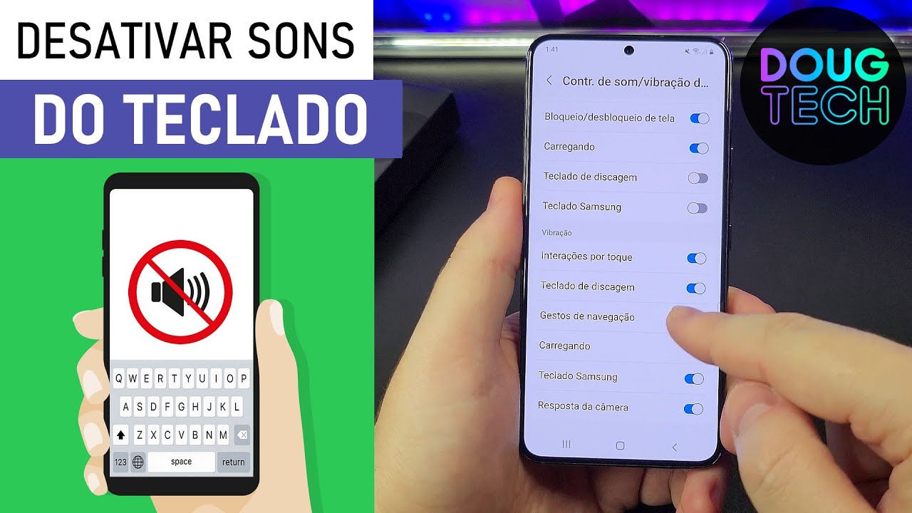 Como Desativar SOM/VIBRA do TECLADO no Samsung Galaxy