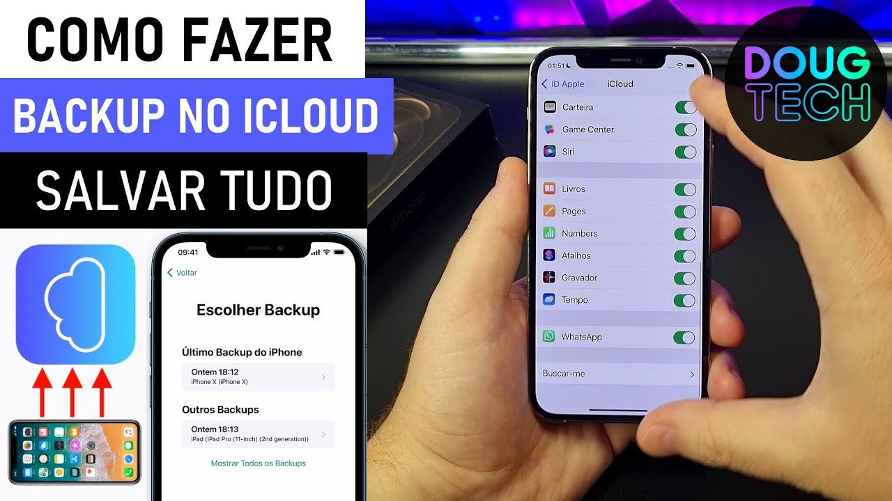 Como Ativar o BACKUP e SALVAR TUDO no iPhone