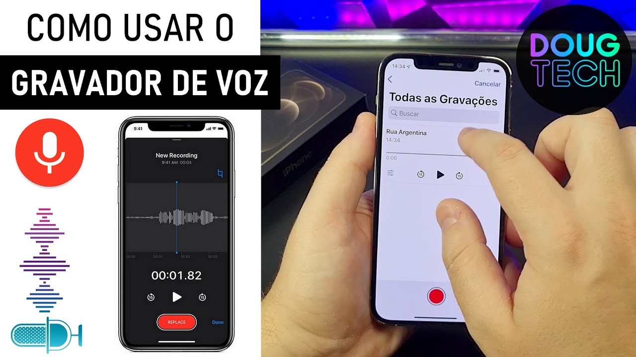 Como usar o GRAVADOR de VOZ no iPhone