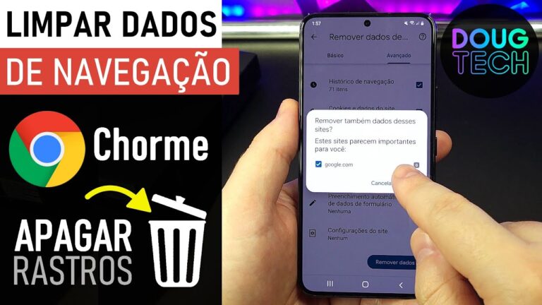 Como apagar os DADOS do NAVEGADOR no Samsung Galaxy