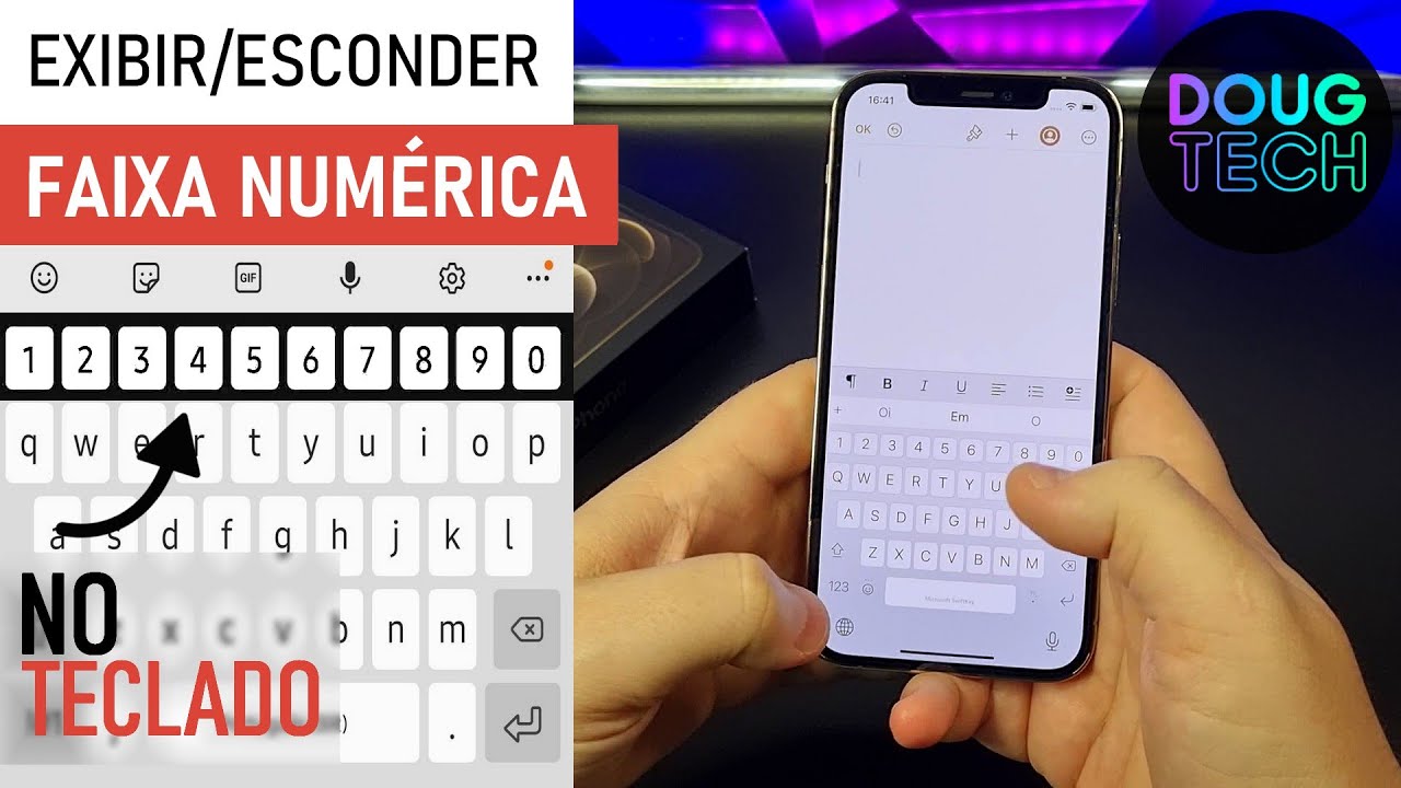 Como Exibir/Esconder a FAIXA NUMÉRICA do TECLADO no iPhone