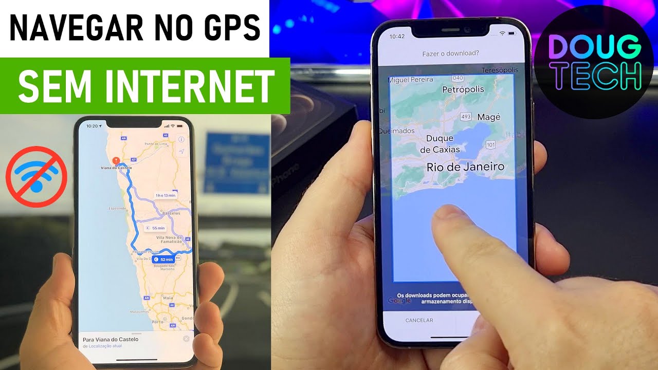 Como Navegar no GPS (SEM INTERNET) no iPhone
