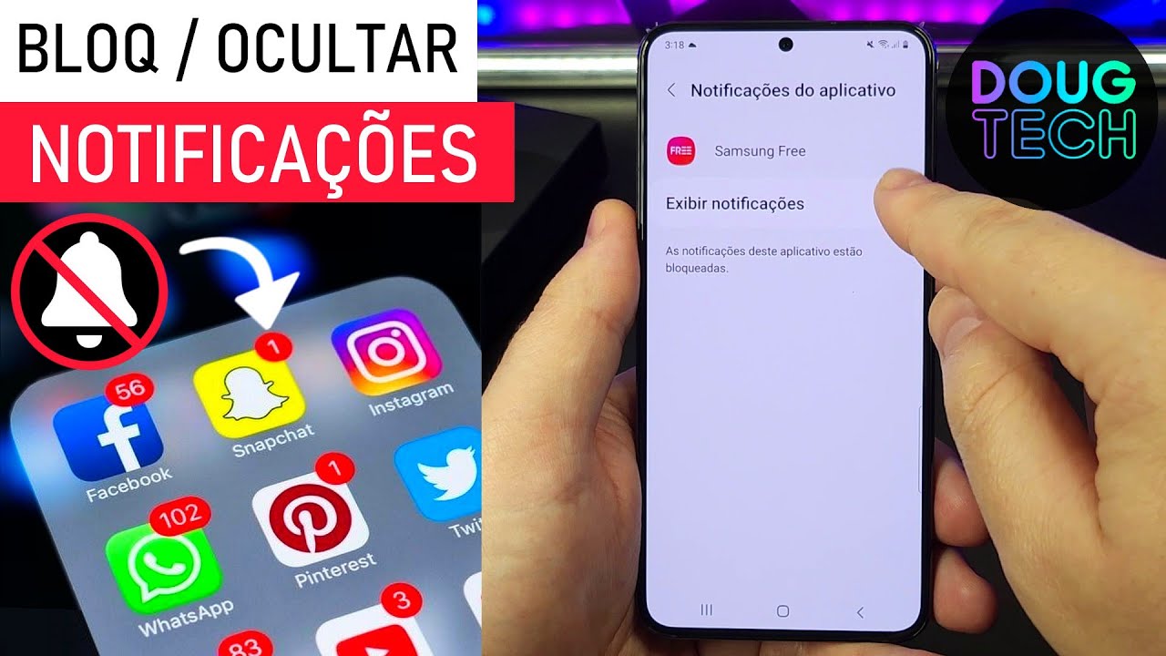 Como Bloquear/Ocultar NOTIFICAÇÕES de Apps no Samsung Galaxy