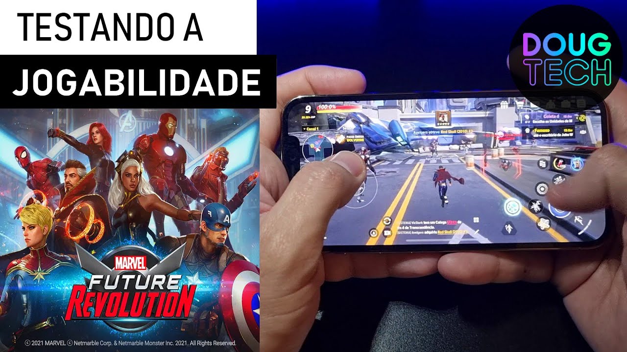 Jogando o Marvel Future Revolution no iPhone 12 Pro