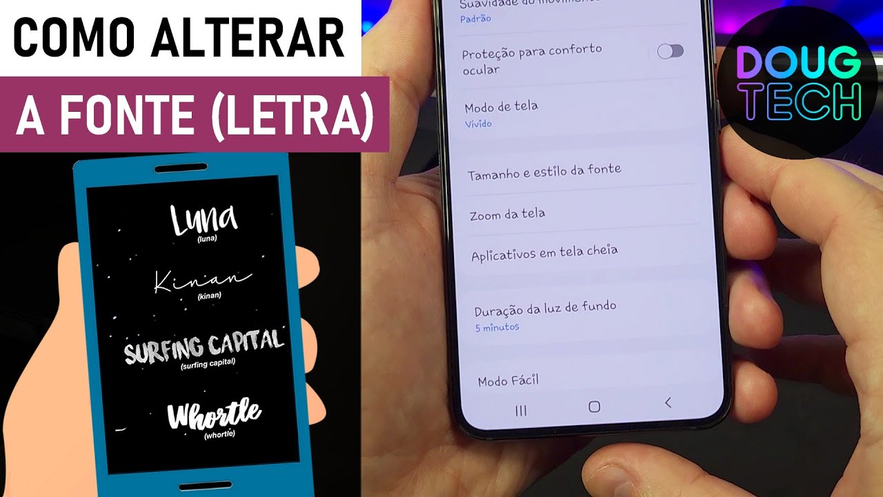 Como Alterar a FONTE das LETRAS no Samsung Galaxy