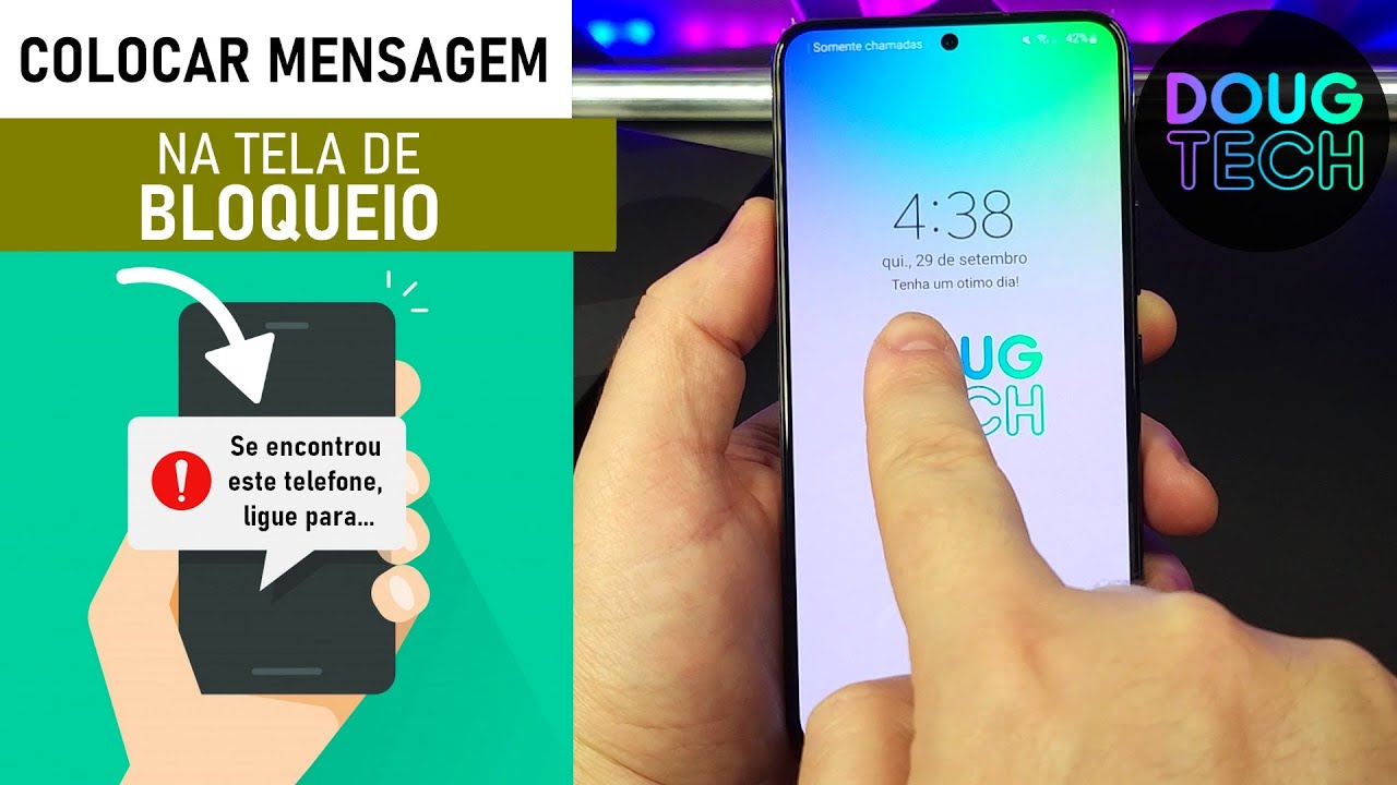 Como Colocar MENSAGEM na TELA DE BLOQUEIO do Samsung Galaxy