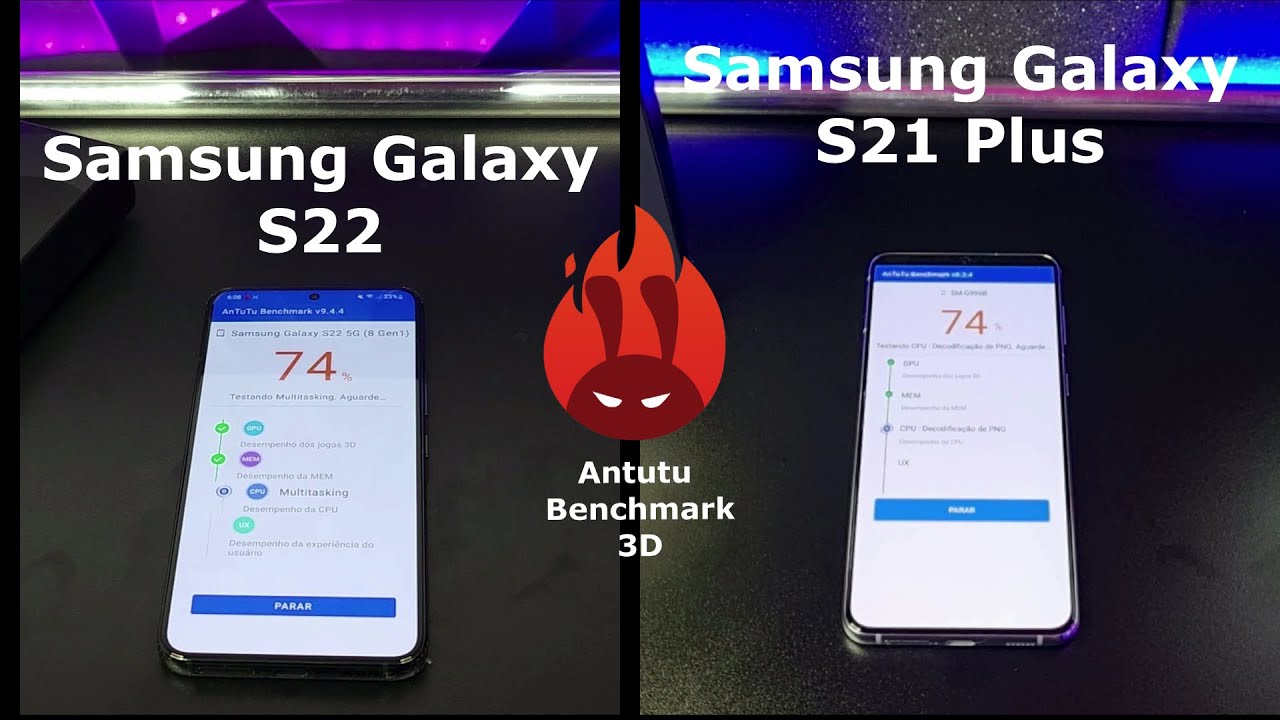 Samsung Galaxy S22 vs Samsung Galaxy S21 Plus – DUELO ANTUTU BENCHMARK 🚀