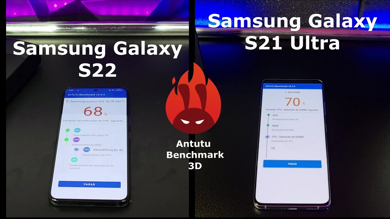 Samsung Galaxy S22 vs Samsung Galaxy S21 Ultra – DUELO ANTUTU BENCHMARK 🚀