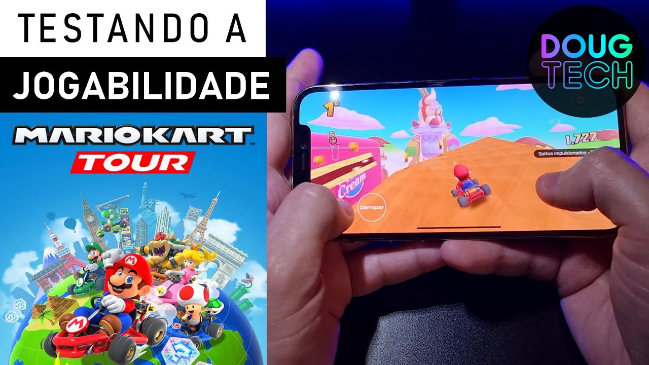 Jogando o Mario Kart Tour no iPhone 12 Pro