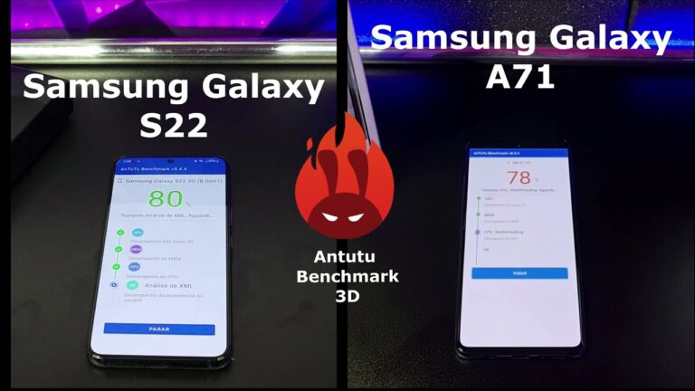 Samsung Galaxy S22 vs Samsung Galaxy A71 – DUELO ANTUTU BENCHMARK 🚀