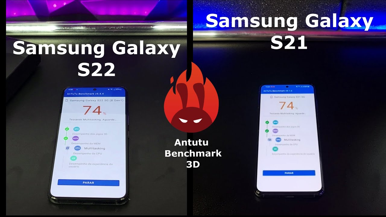 Samsung Galaxy S22 vs Samsung Galaxy S21 – DUELO ANTUTU BENCHMARK 🚀