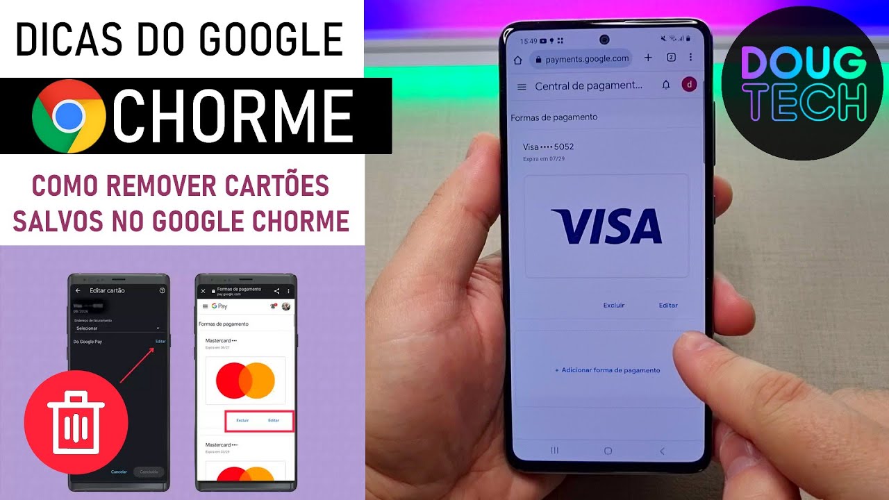 Chrome: Como REMOVER CARTÕES Salvos (Android)