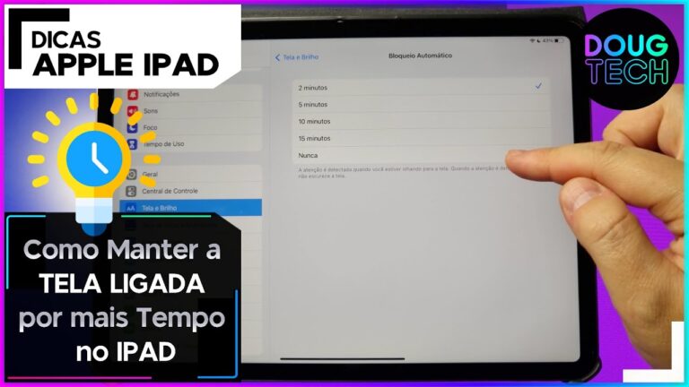 Como Manter a TELA LIGADA por mais TEMPO no IPAD