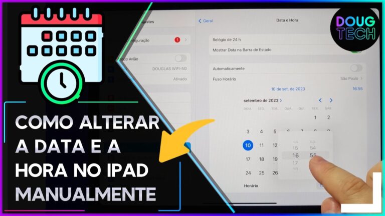 Como Ajustar a DATA/HORA Manualmente no IPAD