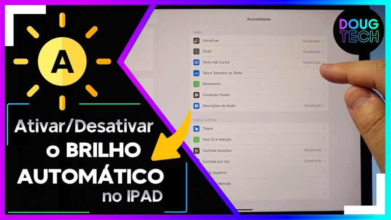 Como Ativar/Desativar o BRILHO AUTOMÁTICO no IPAD