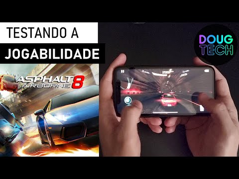 Jogando o Asphalt 8 Airborne no iPhone XR