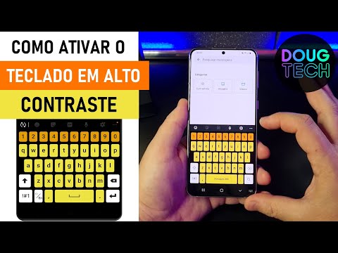 Como deixar o Teclado em ALTO CONTRASTE no Samsung