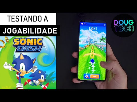 Jogando o Sonic Dash no Samsung Galaxy S21