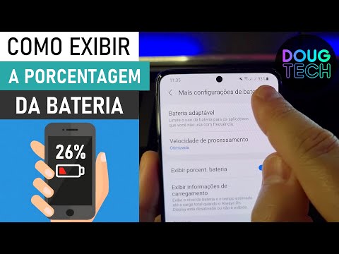 Como Exibir/Esconder a % da BATERIA no Samsung