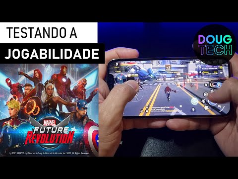 Jogando o Marvel Future Revolution no iPhone 12 Pro