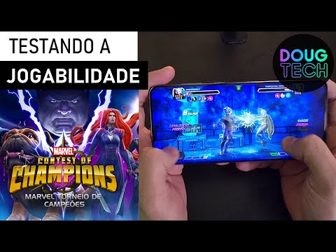 Jogando o Marvel Torneio dos Campeões no Samsung Galaxy S20 Plus