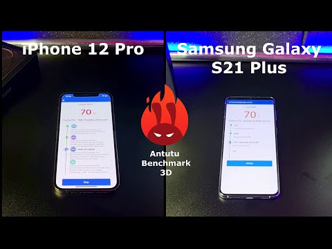 iPhone 12 Pro vs Samsung Galaxy S21 Plus – DUELO ANTUTU BENCHMARK 🚀