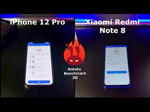 iPhone 12 Pro vs Xiaomi Redmi Note 8 – DUELO ANTUTU BENCHMARK 🚀