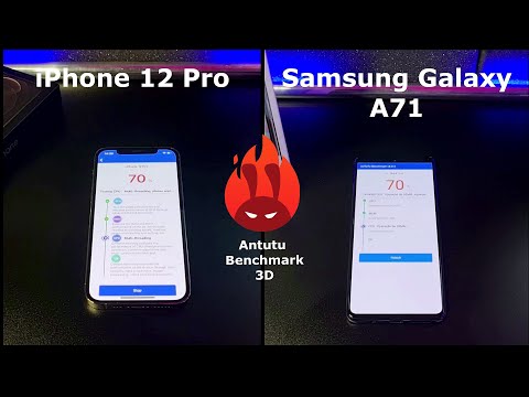 iPhone 12 Pro vs Samsung Galaxy A71 – DUELO ANTUTU BENCHMARK 🚀