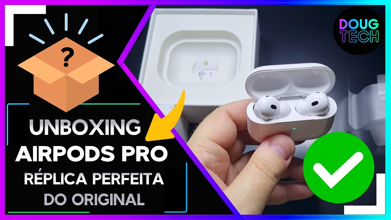 UNBOXING - Airpods Pro (Réplica Perfeita do Original) VALE A PENA?