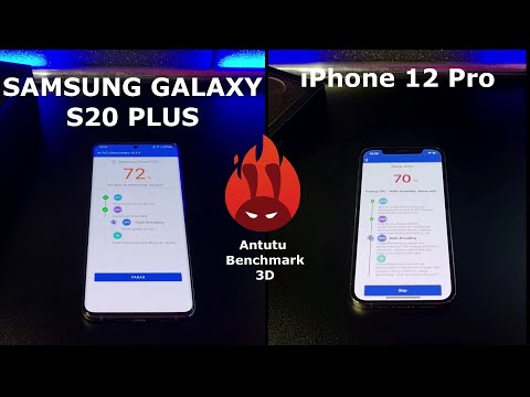 iPhone 12 Pro vs Samsung Galaxy S20 Plus – DUELO ANTUTU BENCHMARK 🚀