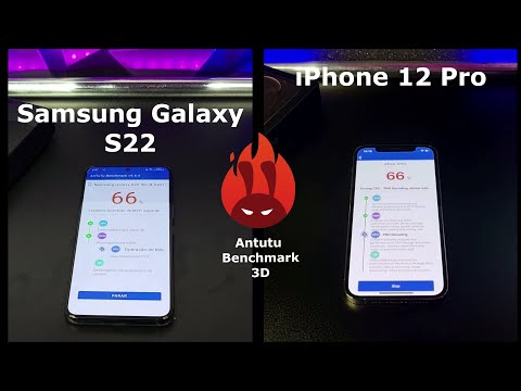 Samsung Galaxy S22 vs iPhone 12 Pro – DUELO ANTUTU BENCHMARK 🚀