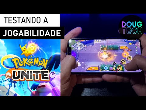 Jogando o Pokémon Unite no iPhone 12 Pro