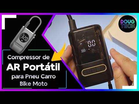 Unboxing/Teste do Compressor de AR Portátil SEM FIO p/ Pneu Carro Bike Moto – SERÁ QUE FUNCIONA?✅