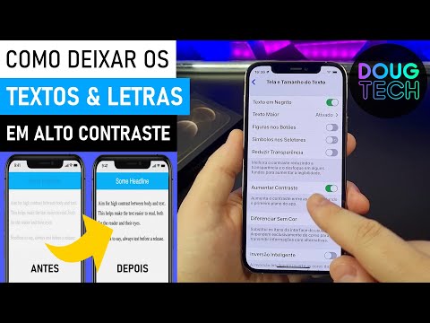 Como Deixar as LETRAS em ALTO CONTRASTE no iPhone