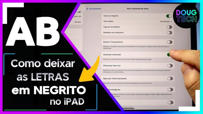 Como deixar as LETRAS em NEGRITO no iPAD