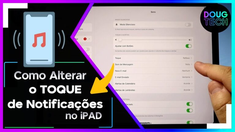 Como Alterar o TOQUE de Notificações no iPAD