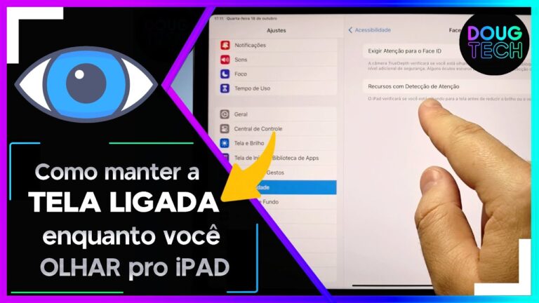 Como manter a TELA LIGADA enquanto você OLHAR pro iPAD