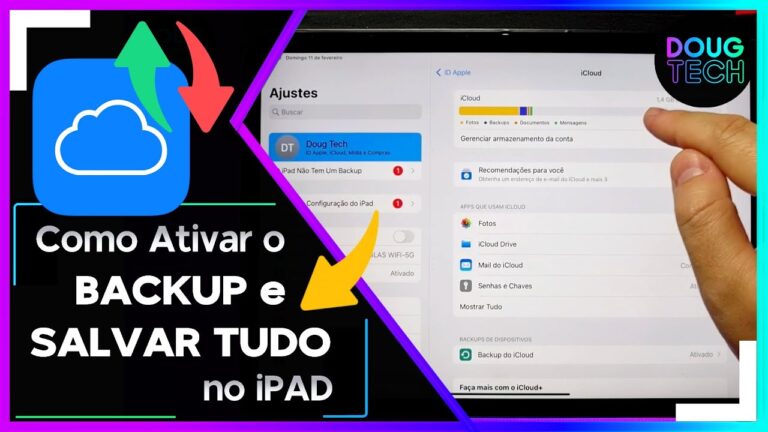 Como Ativar o BACKUP e SALVAR TUDO no iPAD