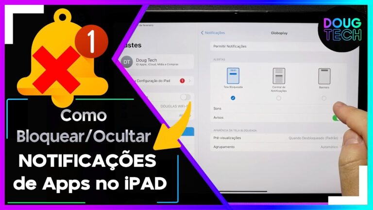 Como Bloquear/Ocultar NOTIFICAÇÕES de Apps no iPAD