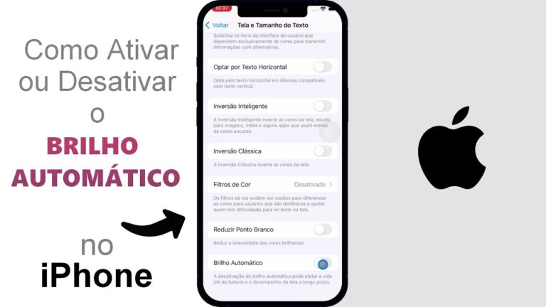 Como Ativar/Desativar o BRILHO AUTOMÁTICO no iPhone