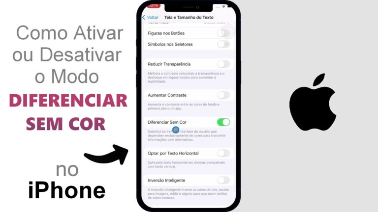 Como Ativar/Desativar o Modo Diferenciar SEM COR no iPhone