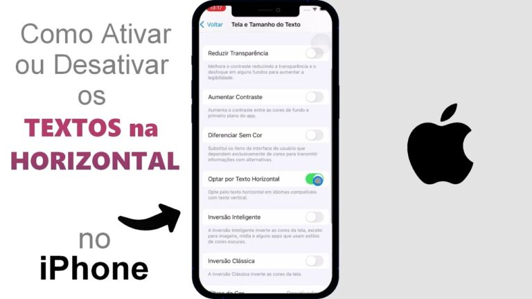 Como Ativar/Desativar os TEXTOS na HORIZONTAL no iPhone