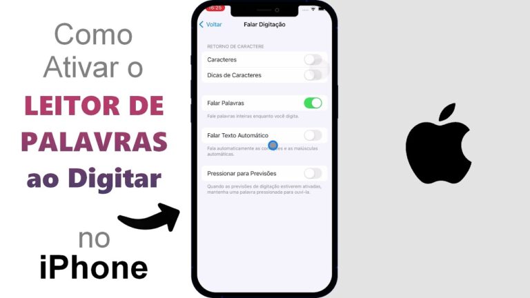 Como Ativar o LEITOR DE PALAVRAS ao Digitar no iPhone